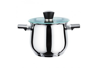 Stellar Stainless Steel Stockpot with Heavy Duty Glass Lid (16cm / 2.5L)